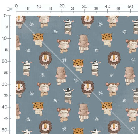 Stoffmuster Safari Winter