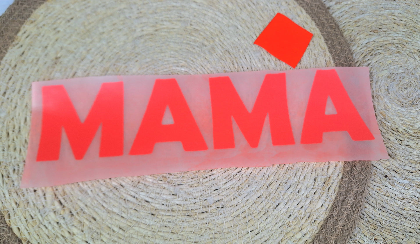 Bügelbild Flock neon Mama