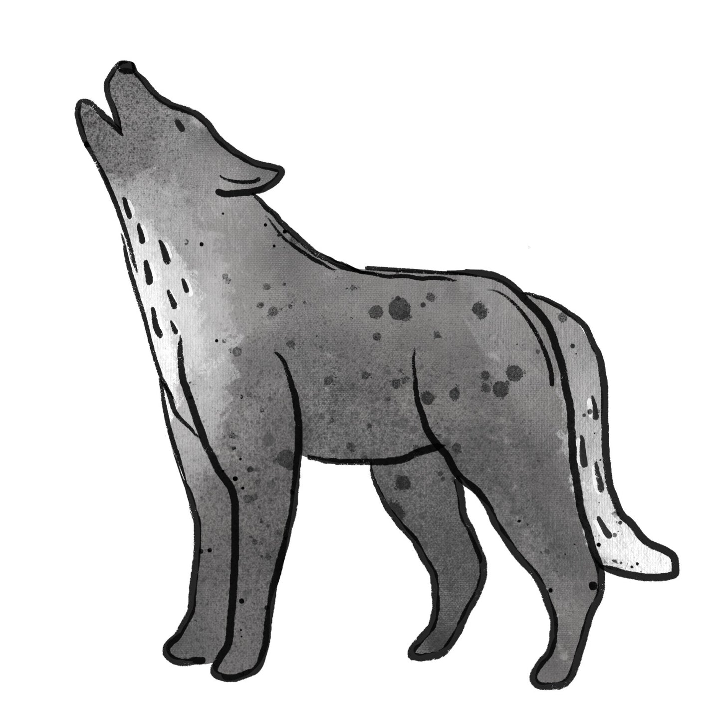 Bügelbild Wolf