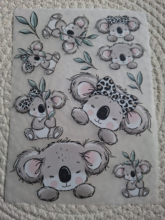 Bügelbildbogen Koala