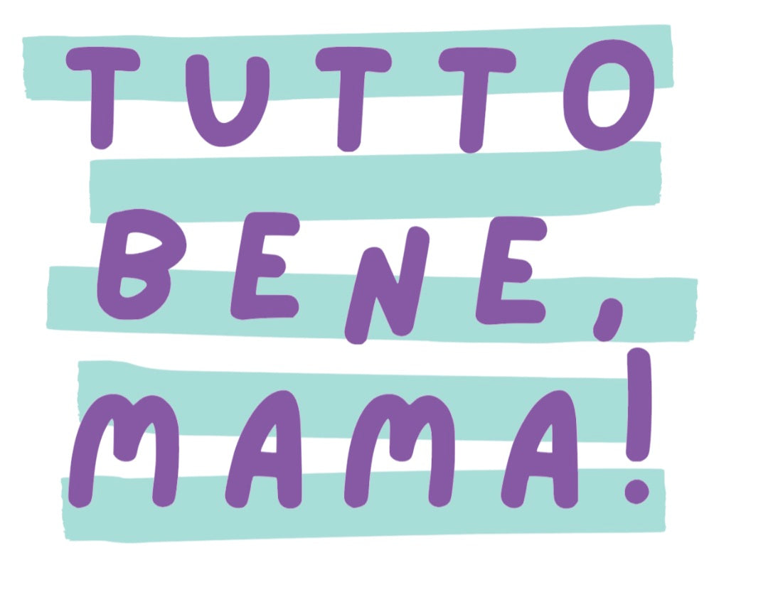 Bügelbild Tutto Bene Mama Streifen 3
