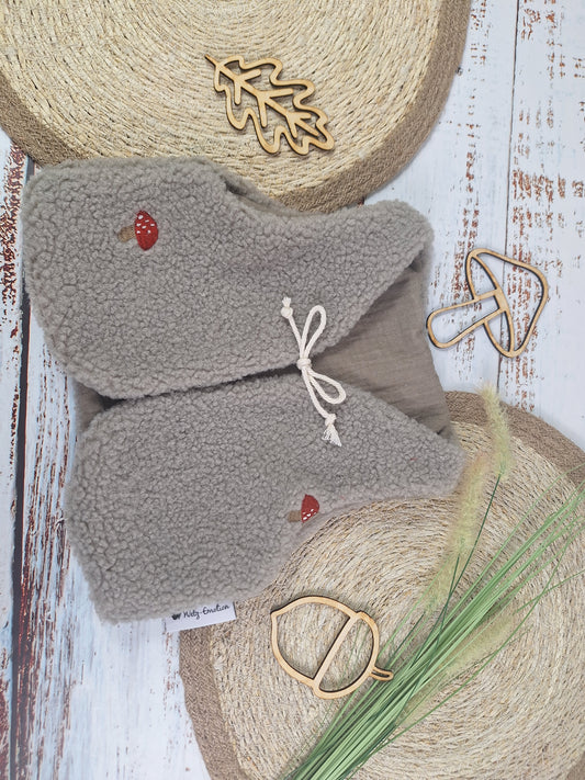 Wohlfühlweste Fliegenpilz beige