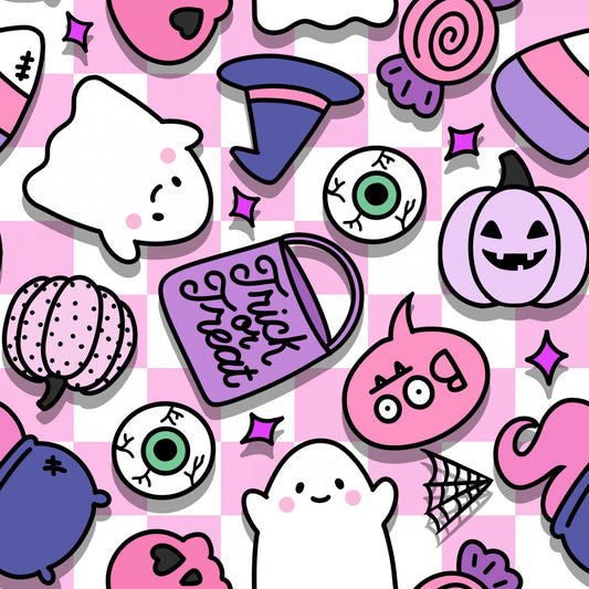 Eigenproduktion Vorbestellung  0,5Meter Happy Halloween rosa