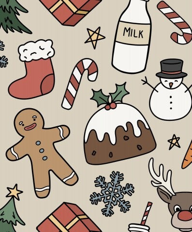 Stoffmuster Weihnachtstag