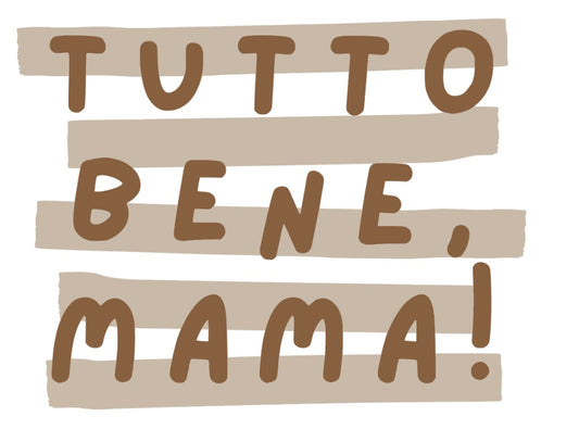 Bügelbild Tutto Bene Mama Streifen 4