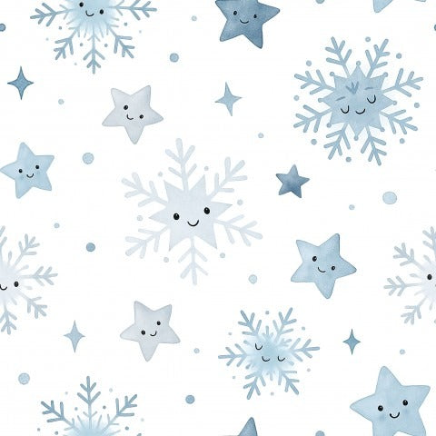 Stoffmuster Schneeflöckchen