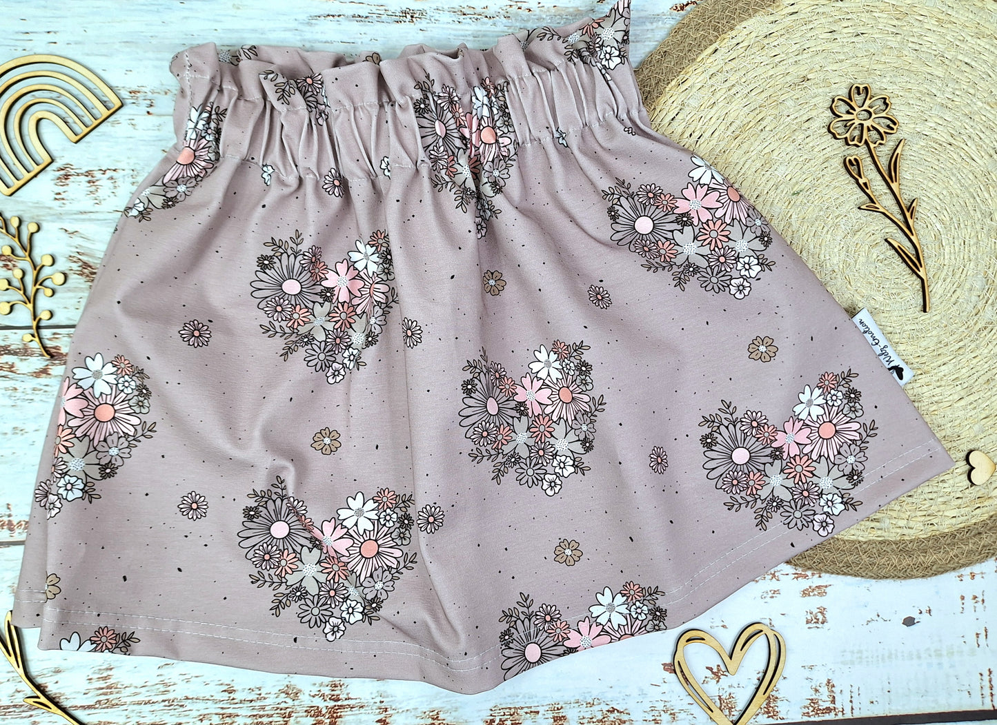 Paperbag Rock Blumen Herz