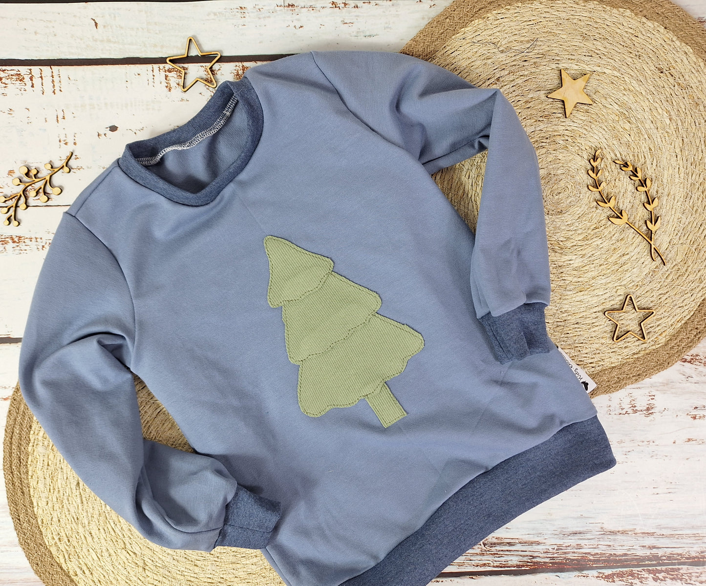 Pullover Oh Tannenbaum blau