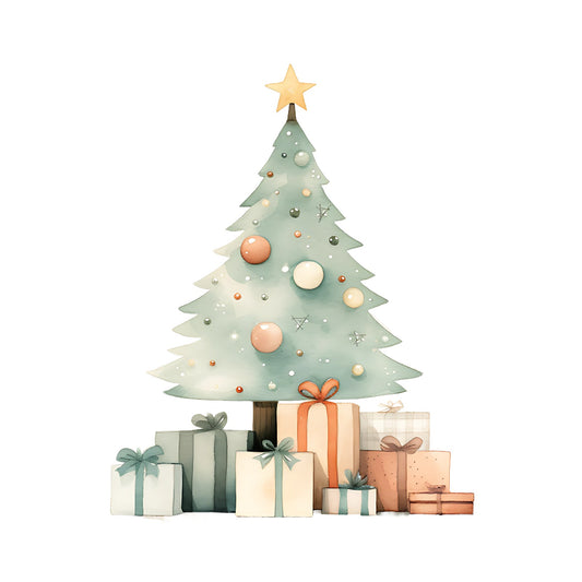 Bügelbild Winter Weihnachtsbaum