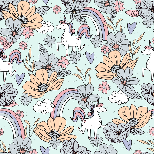 Eigenproduktion Vorbestellung  0,5Meter Floral Unikorn