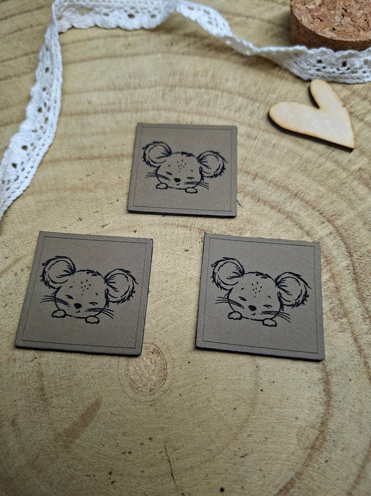Lederpatch Maus