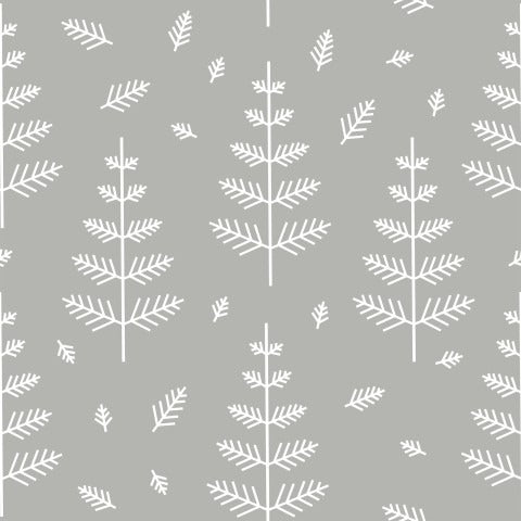 Stoffmuster Tanne weiß
