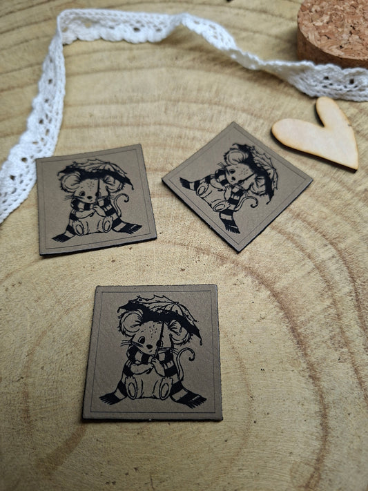 Lederpatch Herbstmaus