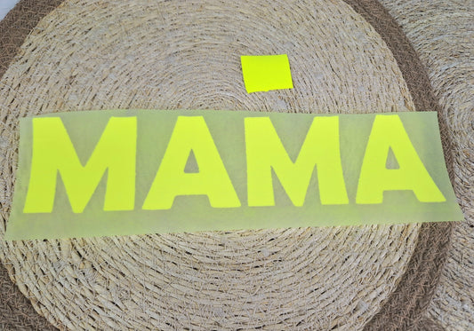 Bügelbild Flock neon Mama