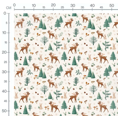 Stoffmuster Reh Traum