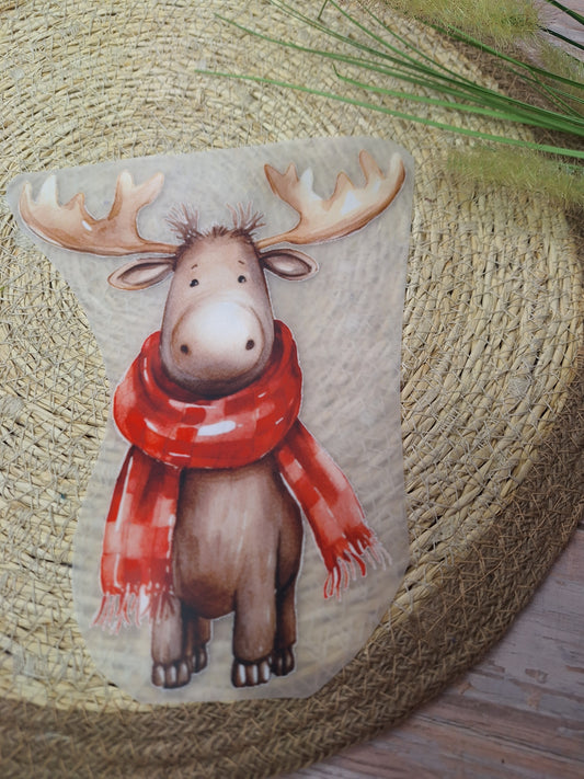 Bügelbild Weihnachts Elch