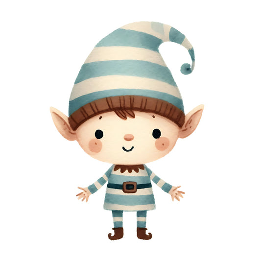 Bügelbild Winter Wichtel Friedrich