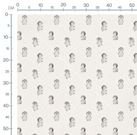 Stoffmuster Pinguinbaby