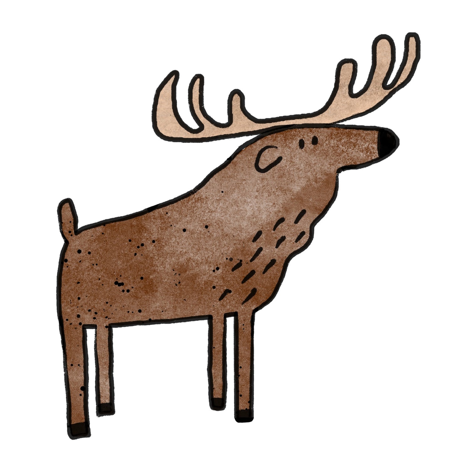 Bügelbild Hirsch