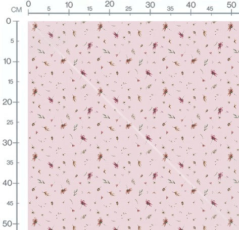 Stoffmuster Winterblume rosa