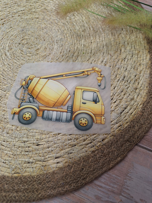 Bügelbild Baustelle Mischer A