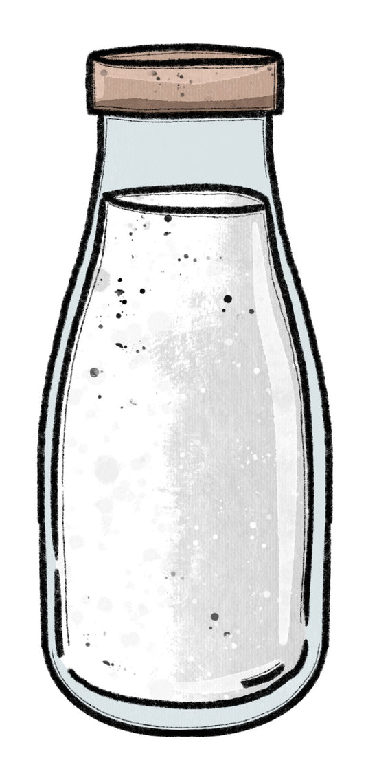 Bügelbild Milch