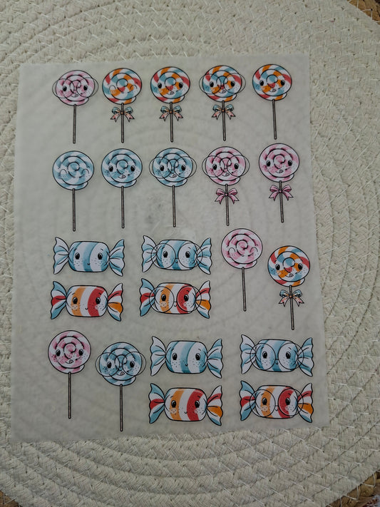 Bügelbildbogen Candy