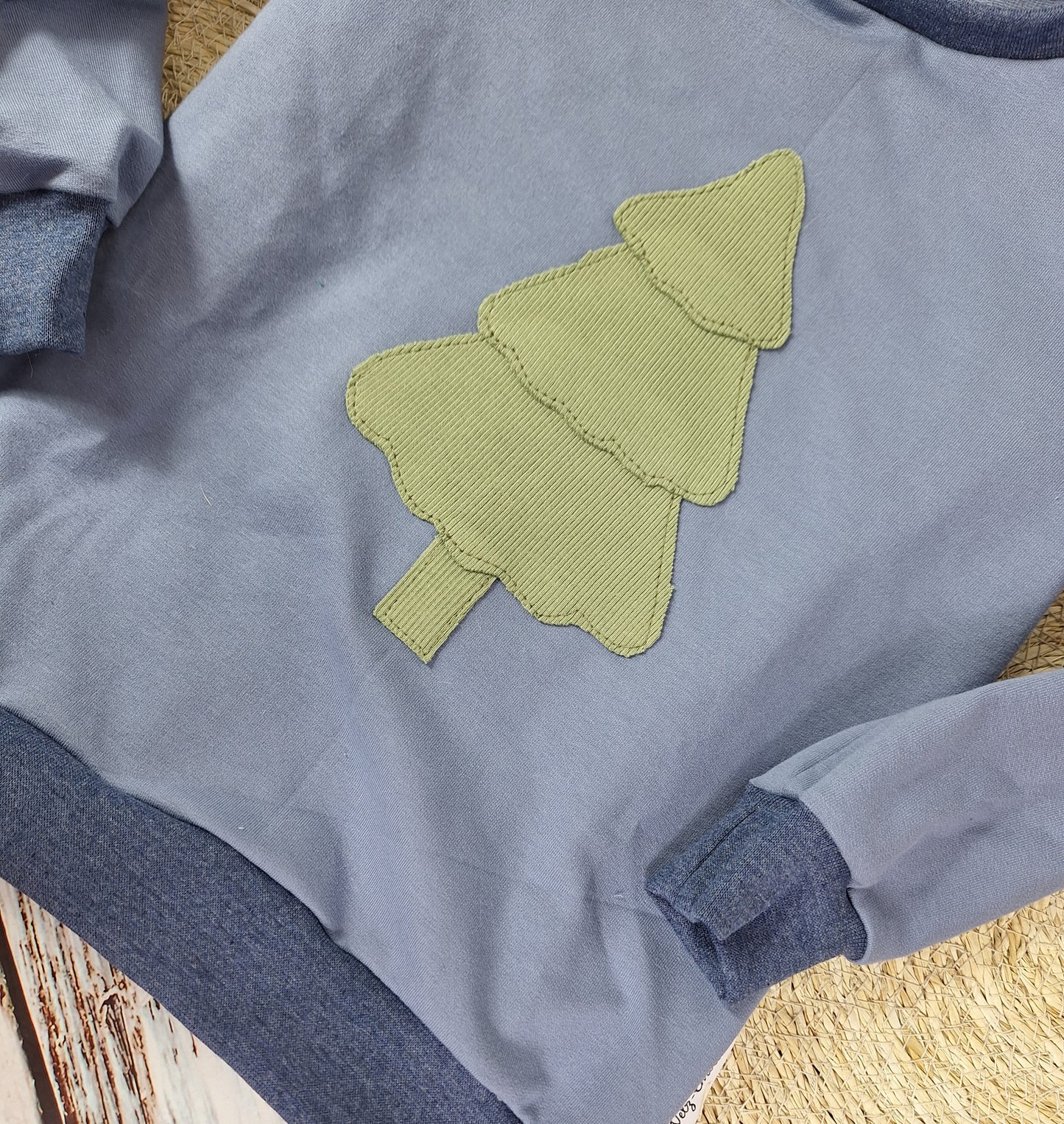 Pullover Oh Tannenbaum blau