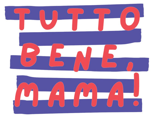 Bügelbild Tutto Bene Mama Streifen 1