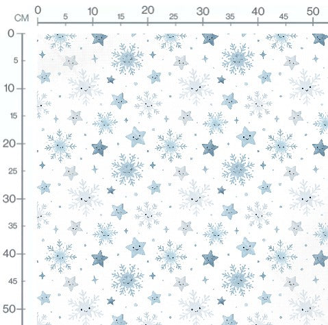 Stoffmuster Schneeflöckchen