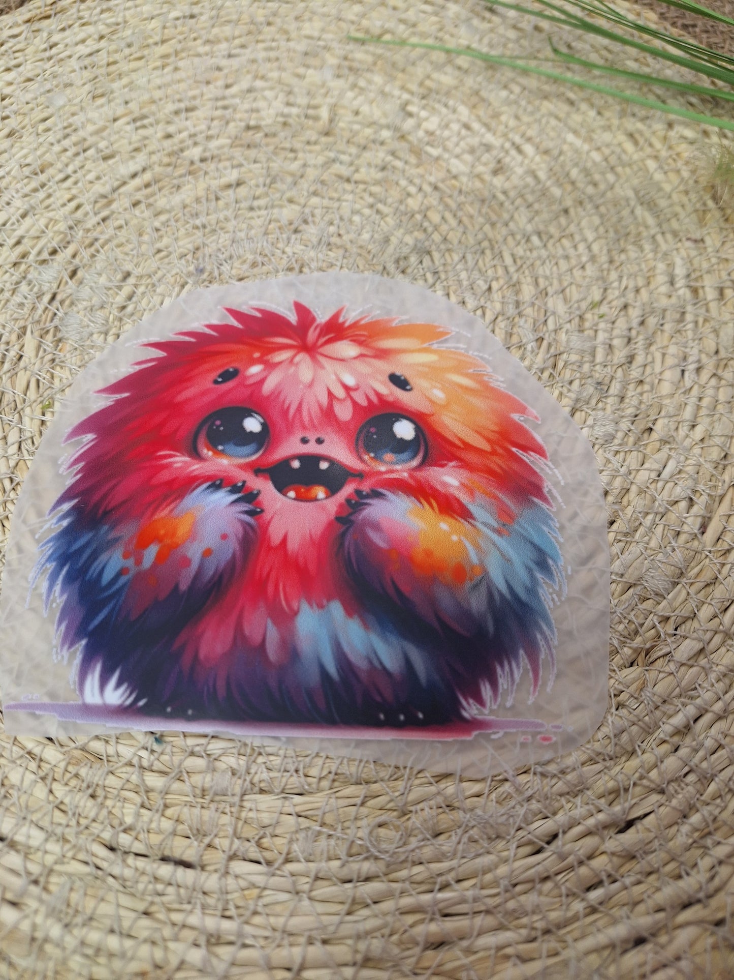Bügelbild Fluffi red