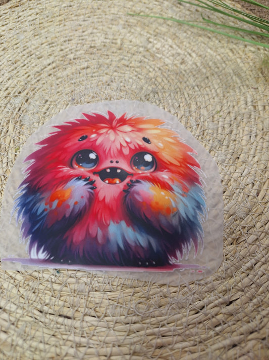 Bügelbild Fluffi red