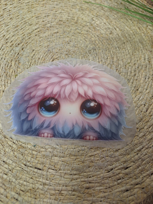 Bügelbild Fluffi rosa