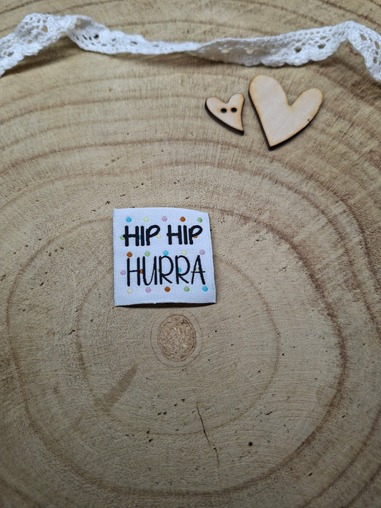 Web Label Hip Hip Hurra