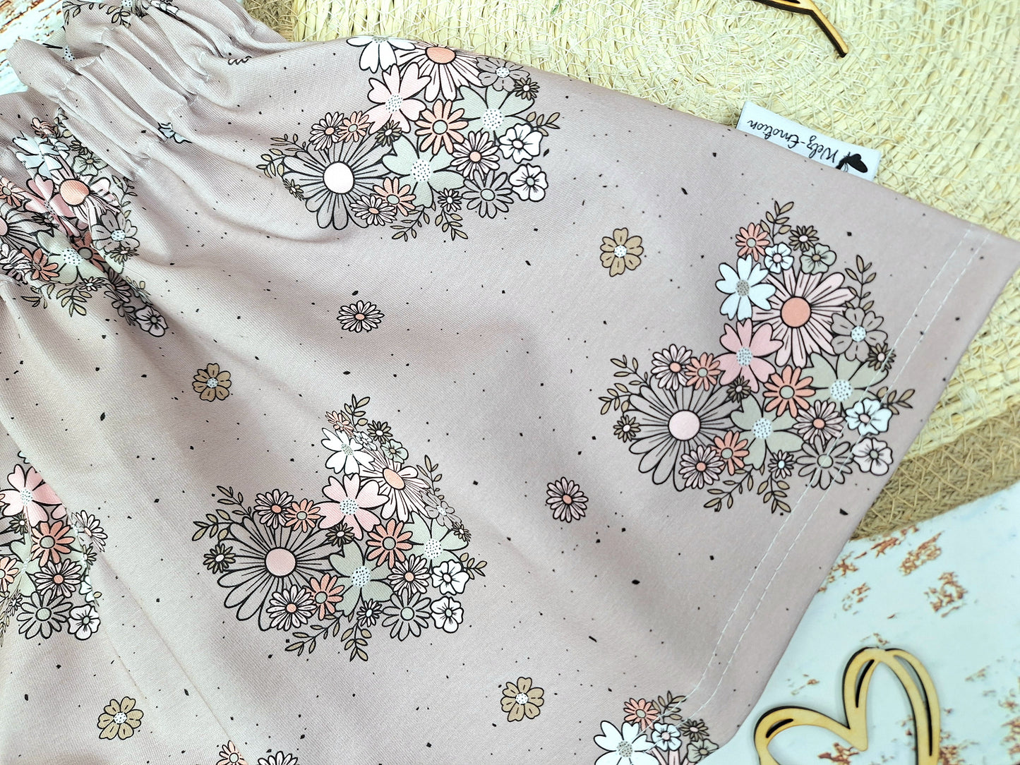 Paperbag Rock Blumen Herz