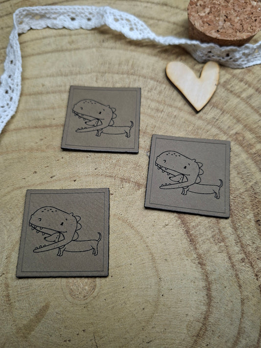 Lederpatch Dino Dackel