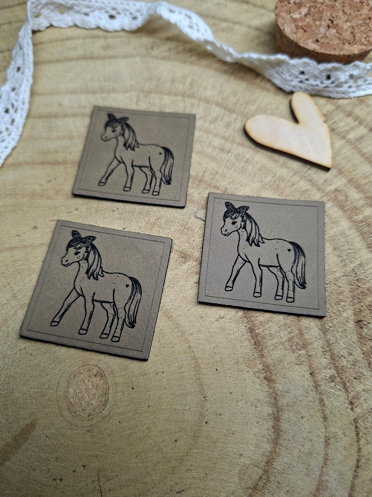 Lederpatch Leo Pferd
