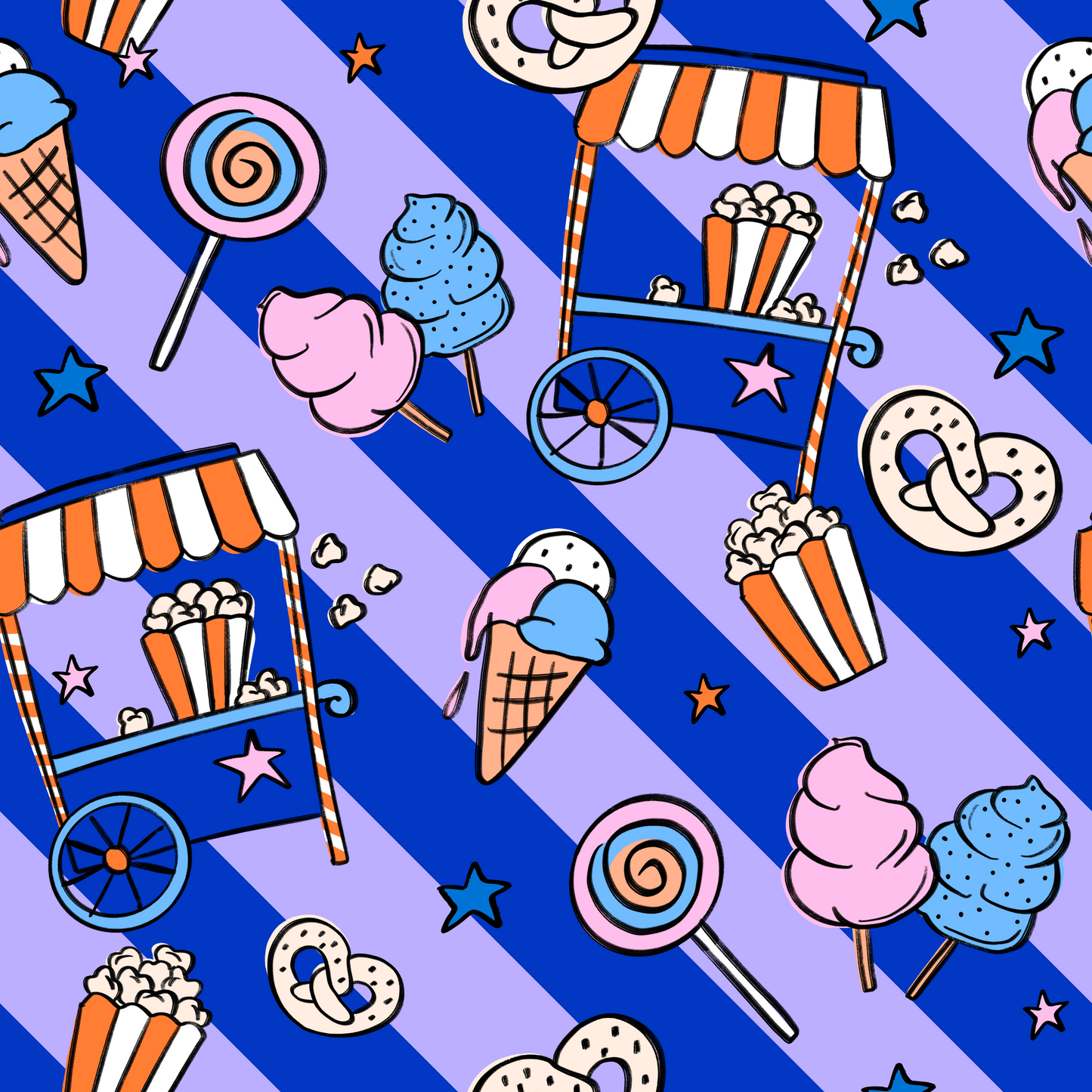 Eigenproduktion Vorbestellung  0,5Meter Kirmes Sweets lila